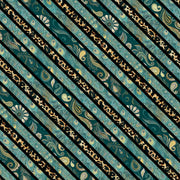 Diagonal Stripe-Teal from Lumin Fabric's Wild Garden Collection by Nicole Tamarin