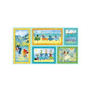 Joyful Days Picture Patches Panel from QT Fabric's Joyful Days Collection- 100% Quilting Cotton-Approx 24"x44"- 2/3 Yard Panel is 2 Repeats