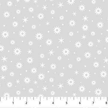 Magical in Pearl on Gray from the Winter Solstice Collection by Patrick Lose for Northcott Fabrics