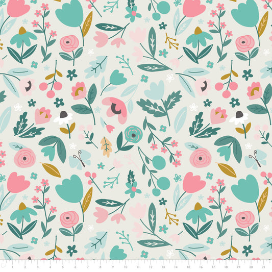 Minky -Countryside in Cream from EZ Fabrics