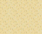 Tossed Floral in Yellow from the Humblebee Collection from Figo Fabrics - 100% Cotton