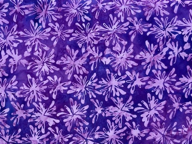 Purple Batik Fabric Bundle - 10 High Quality Cotton Quilt Fabrics | Choose Your Cut