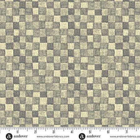 Checkerboard in Ivory from the Nevermore Collection for Andover Fabrics - 100% Cotton - You Choose the Cut
