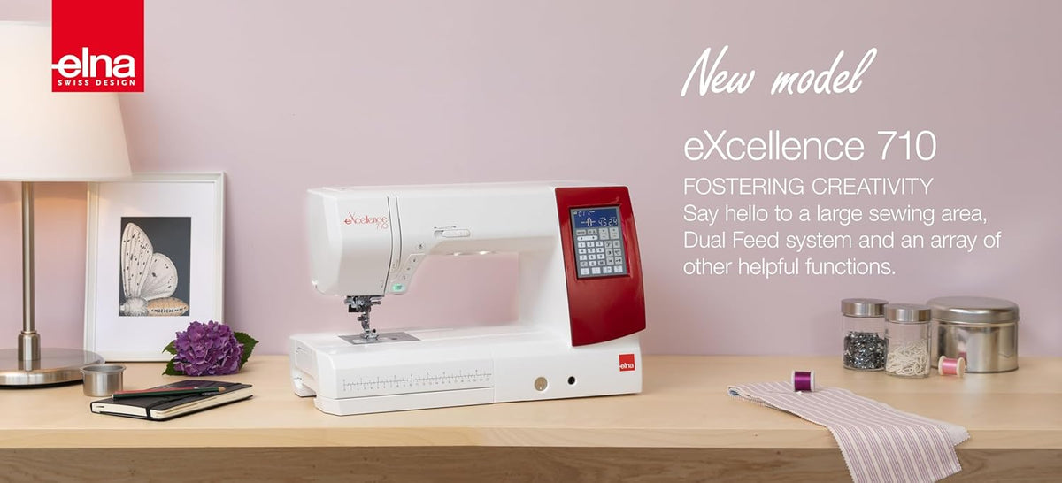 Elna eXcellence 710 equipped with the Dual Feed system