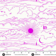 Dwell in Magenta from the Sun Print Whisper Collection by Allison Glass - Andover Fabric