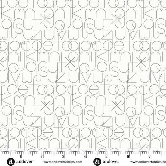 Enough in Pigeon from the Sun Print Whisper Collection by Allison Glass - Andover Fabric