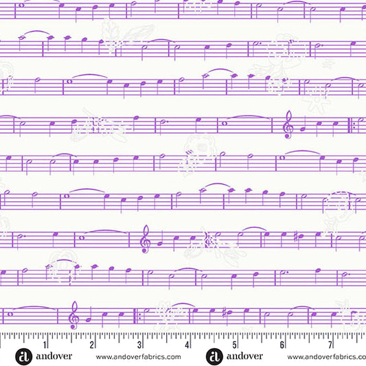 Singalong in Orchid from the Sun Print Whisper Collection by Allison Glass - Andover Fabric
