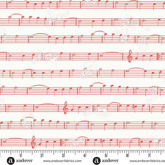 Singalong in Electric from the Sun Print Whisper Collection by Allison Glass - Andover Fabric