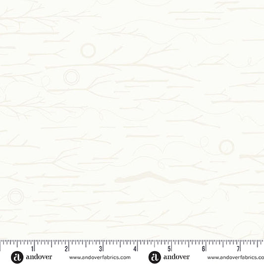 Sticks & Twine in Chalk from the Sun Print Whisper Collection by Allison Glass - Andover Fabric