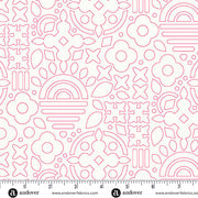 Stencil in Taffy from the Sun Print Whisper Collection by Allison Glass - Andover Fabric
