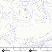 Topography in Pond from the Sun Print Whisper Collection by Allison Glass - Andover Fabric