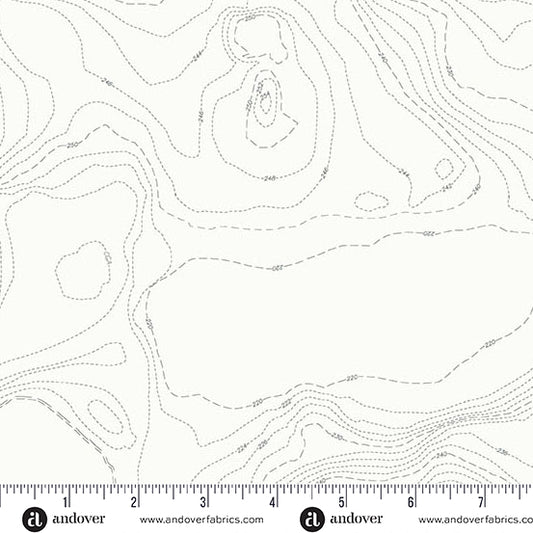 Topography in Boulder from the Sun Print Whisper Collection by Allison Glass - Andover Fabric