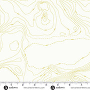 Topography in Chartreuse from the Sun Print Whisper Collection by Allison Glass - Andover Fabric