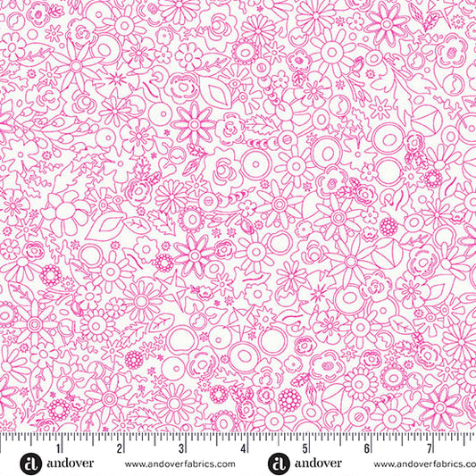 Woodland in Cosmos from the Sun Print Whisper Collection by Allison Glass - Andover Fabric