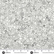 Woodland in Panda from the Sun Print Whisper Collection by Allison Glass - Andover Fabric