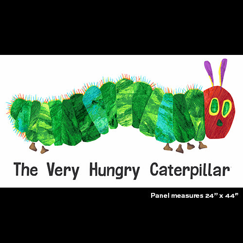 Hungry Caterpillar Main 24"x44" Panel with Title from The Very Hungry Caterpillar Collection by Eric Carle from Andover Fabrics
