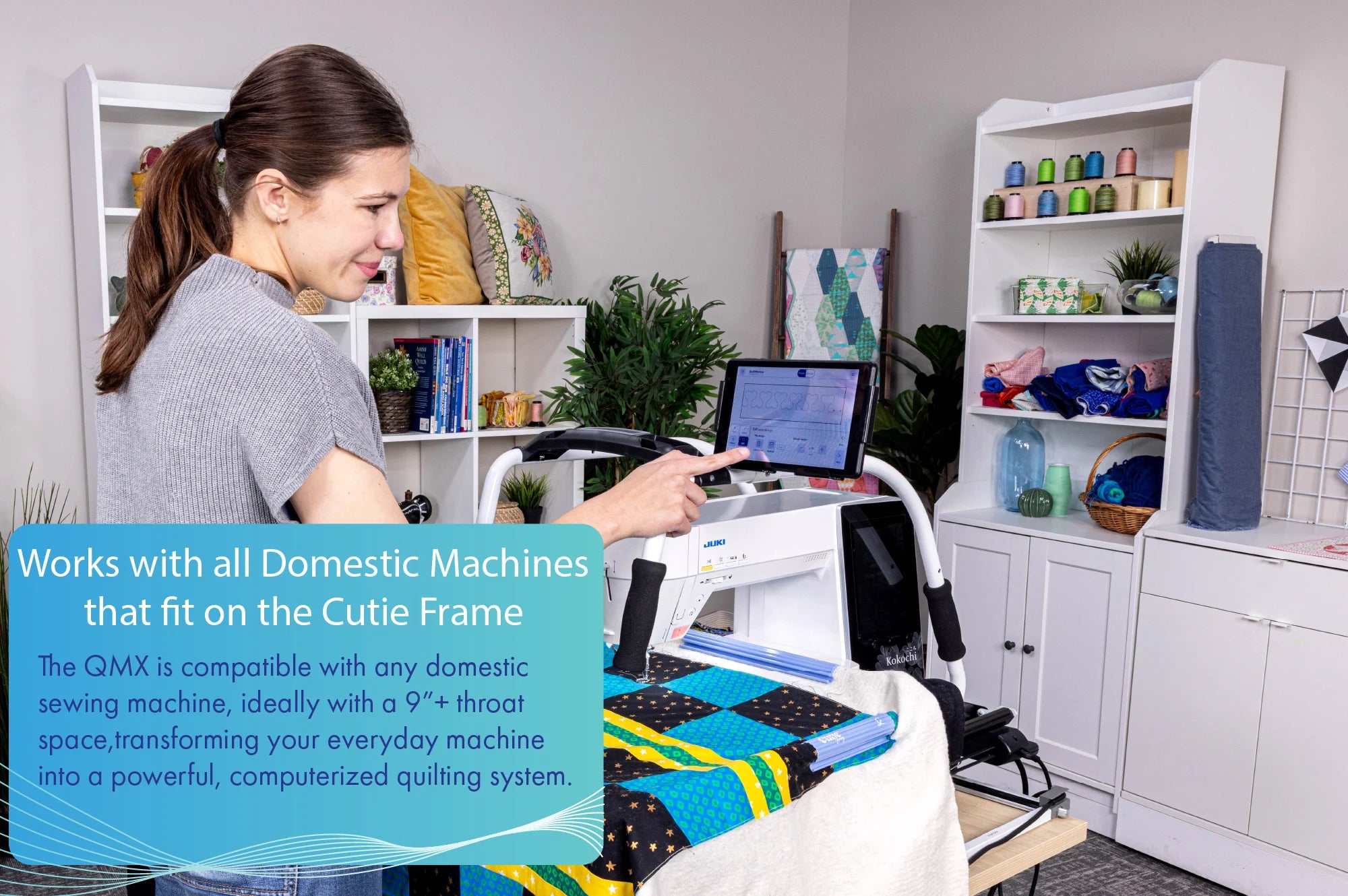 QuiltMotion X Foundations for Domestics from Grace Frame - Automation for your Domestic Sewing Machines or Little Rebel