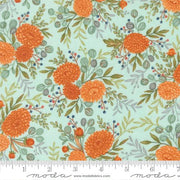 Fall Florals in Aqua from the I Love Fall Most of All Collection by Deb Strain - Moda Fabrics