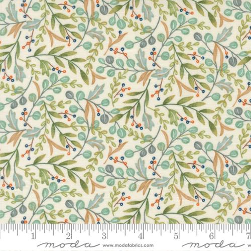 Fall Foliage in Warm White from the I Love Fall Most of All Collection by Deb Strain - Moda Fabrics