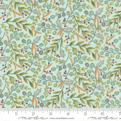 Fall Foliage in Aqua from the I Love Fall Most of All Collection by Deb Strain - Moda Fabrics