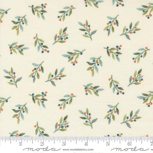 Fall Leaves & Berries in Warm White from the I Love Fall Most of All Collection by Deb Strain - Moda Fabric