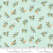 Fall Leaves & Berries in Aqua from the I Love Fall Most of All Collection by Deb Strain - Moda Fabric