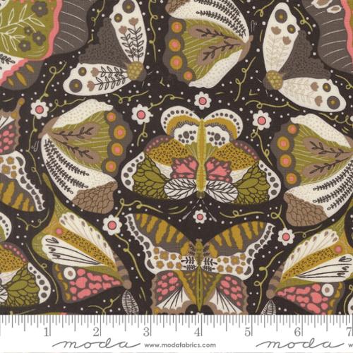 Novelty Butterflies in Black from the Night Owl Collection - Moda Fabrics