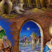 Nativity Vignettes in Multi from the A King is Born Collection by ©Menga for Quilting Treasures Fabrics - 100% Cotton