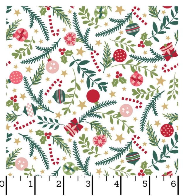 Ornaments in White from A Quilty Little Chirstmas Collection by Kimberbell for Maywood Studios