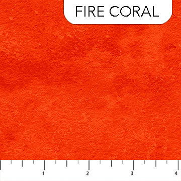 Fire Coral Toscana Blender from Northcott Fabrics - 100% Cotton