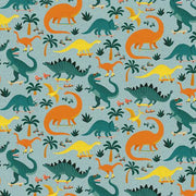 Jurassic Joyrides - Blue from the Jurassic Joyful Collection by Paintbrush Studios - 100% Cotton
