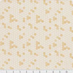 Hexies in Yellow from the Humblebee Collection from Figo Fabrics - 100% Cotton