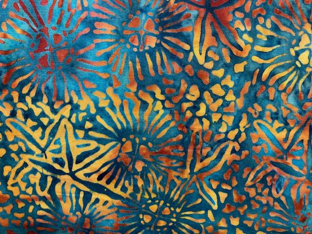 Island Batik from the Starry Seas Collection by Lumin BUNDLE SET in Teal & Orange- 8 Fabrics Total- 100% High Quality Quilt Shop Cotton