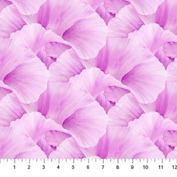 Flower Blossoms in Light Pansy Purple from Lush Collection by Hilary Mayes for Northcott Fabric - 100% High Quality Quilt Shop Cotton