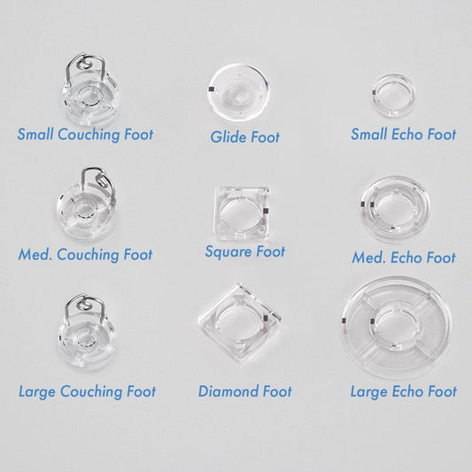 Q'nique Longarm 9-piece Hopping Foot Attachment Set from Grace Company