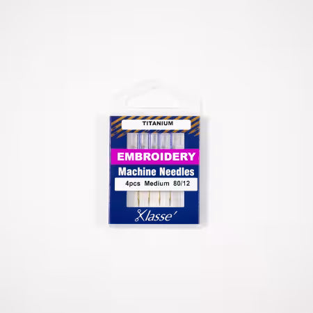 Klasse TITANIUM Embroidery 80/12 Needles - 4 Pack