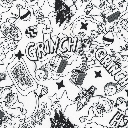 The Grinch Characters in White from the How the Grinch Stole Christmas Collection by Dr. Seuss Enterprises - Robert Kaufman