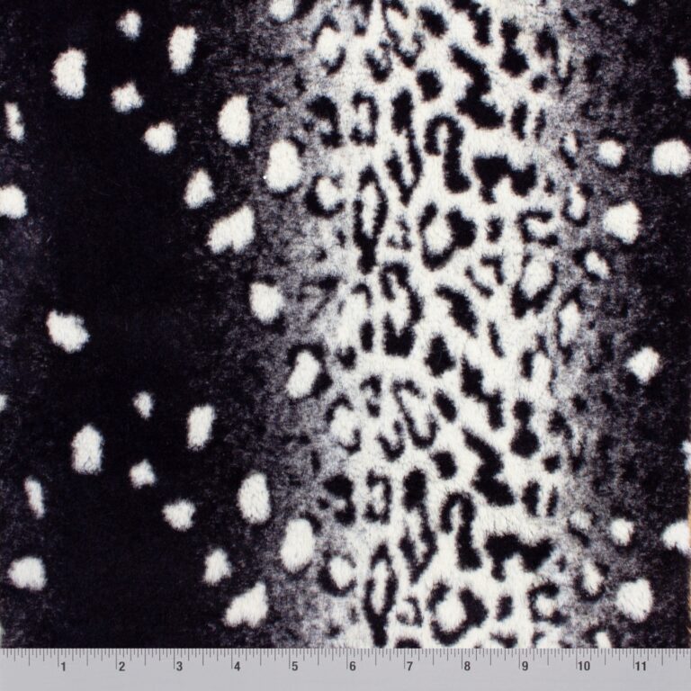 Minky -Lux Snuggle American Leopard Black From EZ Fabric