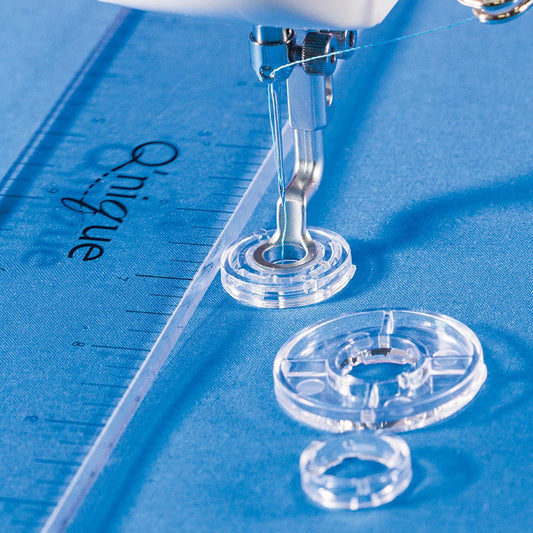 Q'nique Longarm 9-piece Hopping Foot Attachment Set from Grace Company