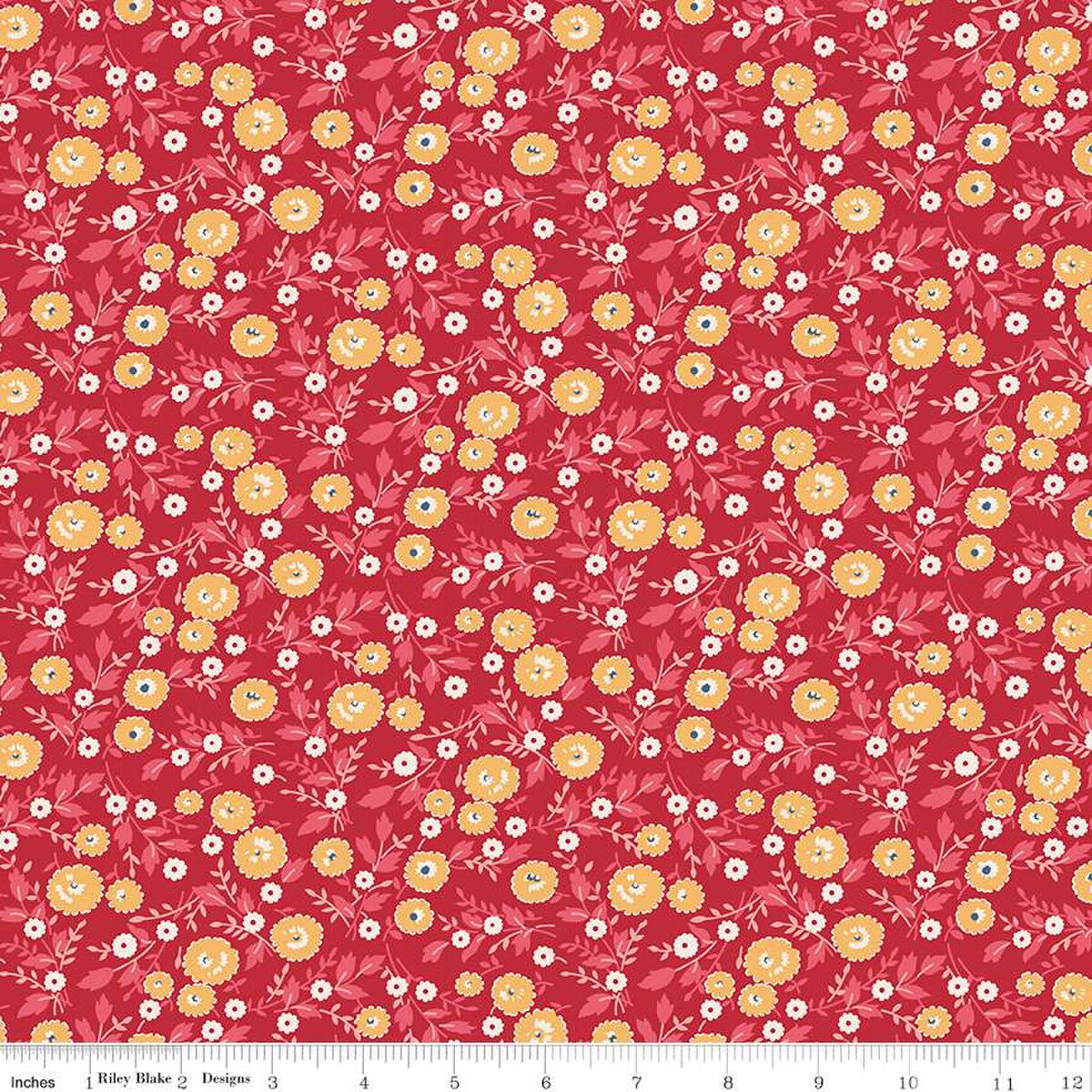 Freedom in Berry Denim from the Americana Collection by Lori Holt for Riley Blake Designs