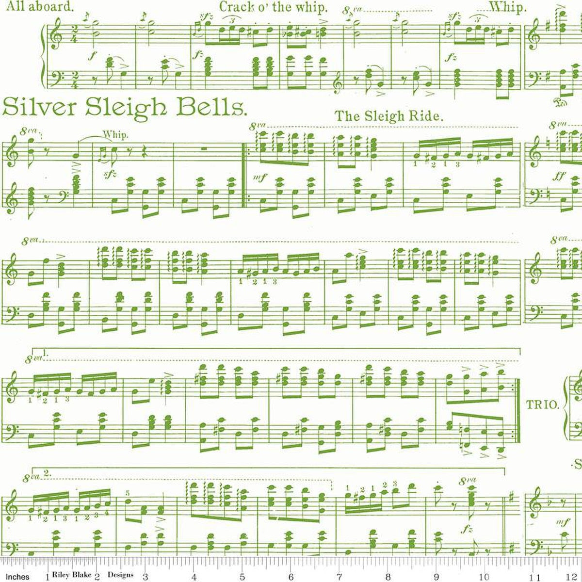 Classic Christmas-Sheet Music in White