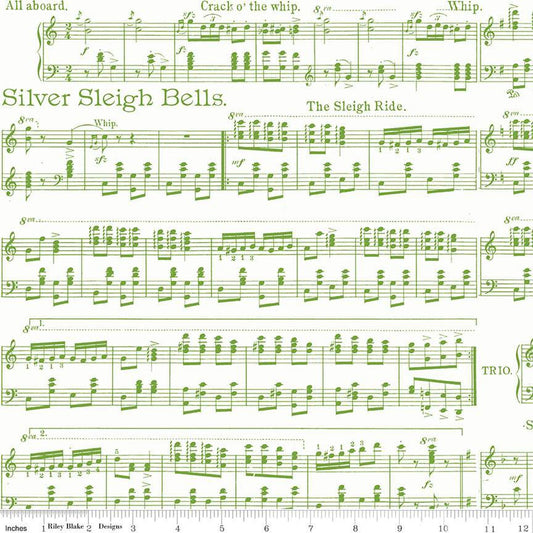 Classic Christmas-Sheet Music in White