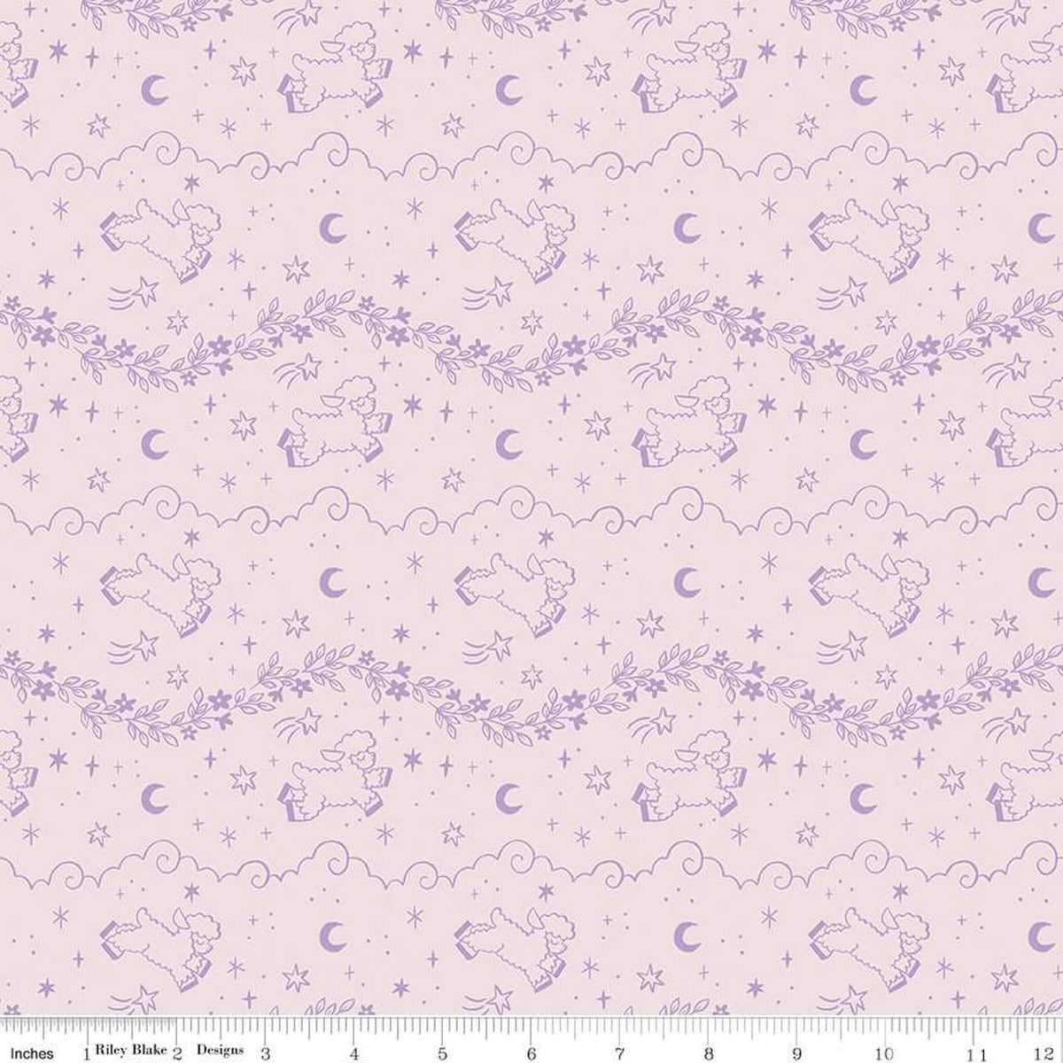 Counting Sheep in Pink from the Twinkle Little Star Collection - Riley Blake Designs