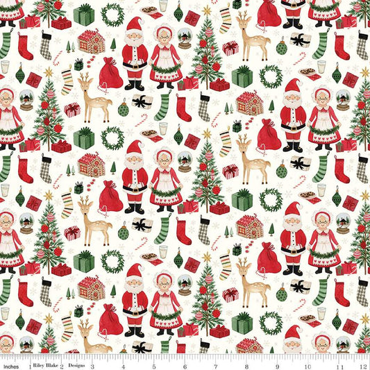 Charming Christmas-Santa & Mrs. Claus in Cloud from Riley Blake Designs