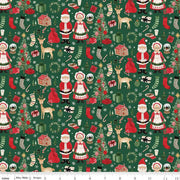 Charming Christmas-Santa & Mrs. Claus in Green from Riley Blake Designs