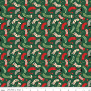 Charming Christmas-Stockings in Green from Riley Blake Designs