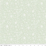 Charming Christmas-Floral Outline in Mint from Riley Blake Designs