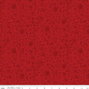 Charming Christmas-Floral Outline in Red from Riley Blake Designs