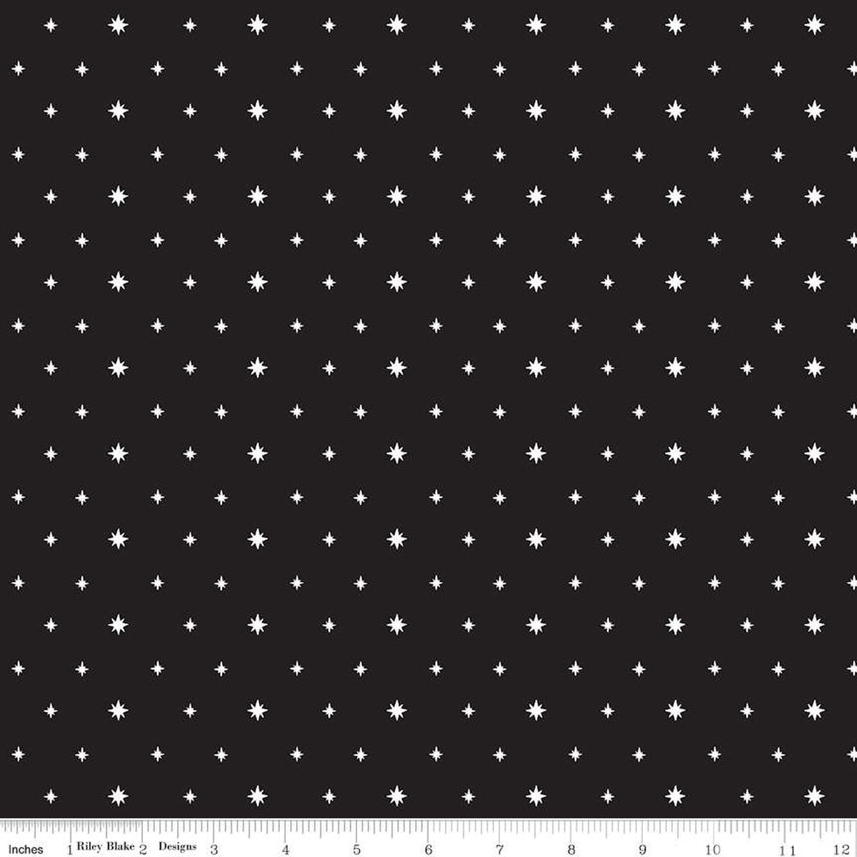 Charming Christmas-Stars in Black from Riley Blake Designs