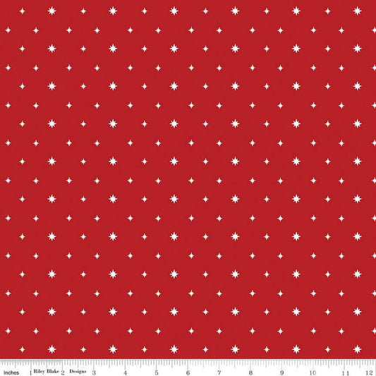 Charming Christmas-Stars in Red from Riley Blake Designs